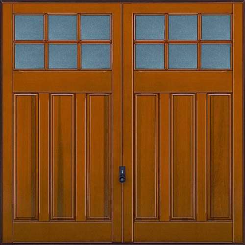 traditional wooden garage door