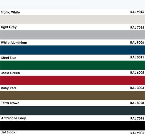 Examples of garage door colour finishes